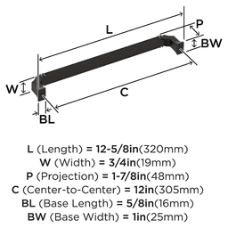 305mm Townsend Appliance Pull, Oil-Rubbed Bronze Alt 1 - Image