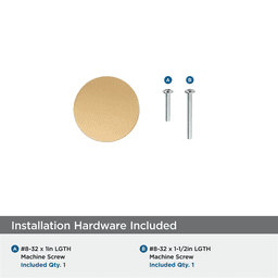 32mm Fairlane Cabinet Knob, Brown Leather/Champagne Bronze Alt 2 - Image