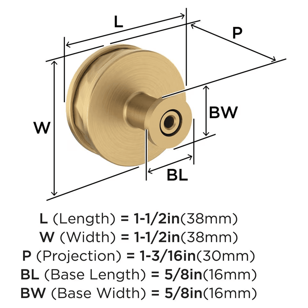 38mm Fairfax Cabinet Knob, Champagne Bronze Alt 1 - Image