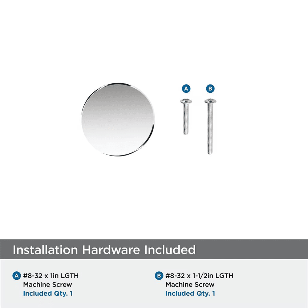 38mm Fairlane Cabinet Knob, Black Leather/Polished Nickel Alt 2 - Image