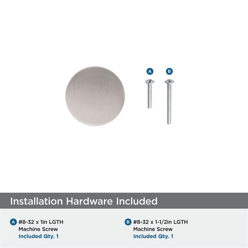 38mm Fairlane Cabinet Knob, Brown Leather/Satin Nickel Alt 2 - Image