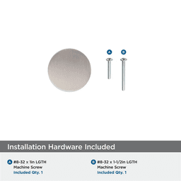 38mm Fairlane Cabinet Knob, Cognac Leather/Satin Nickel Alt 2 - Image