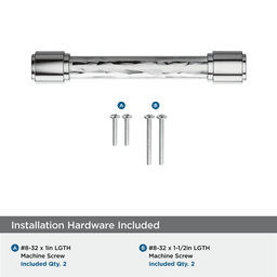 96mm Fairfax Cabinet Pull, Polished Chrome Alt 2 - Image