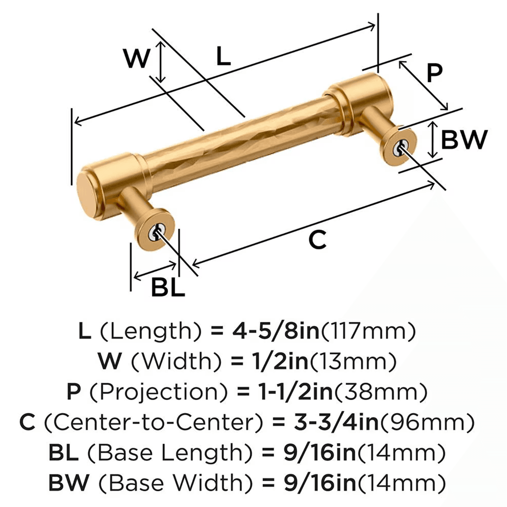 96mm Fairfax Cabinet Pull, Champagne Bronze Alt 1 - Image