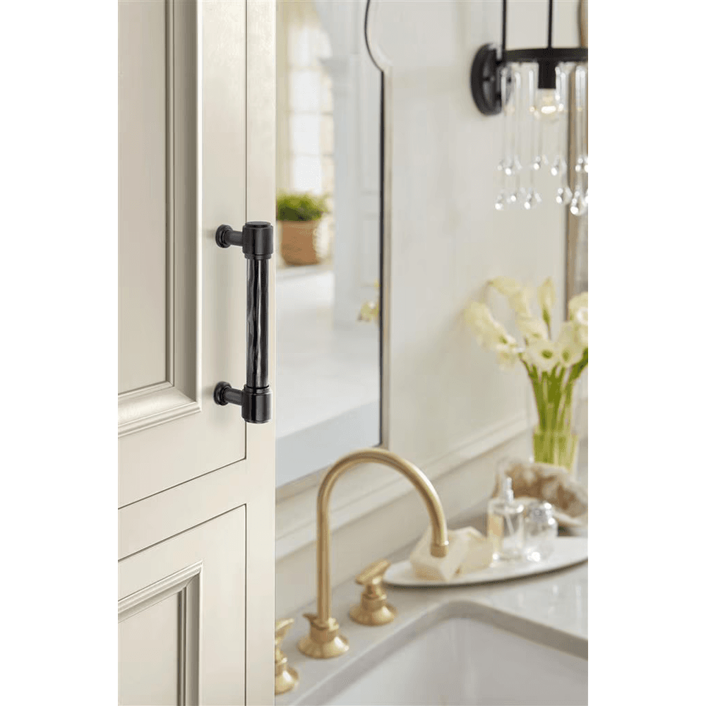 96mm Fairfax Cabinet Pull, Matte Black Alt 4 - Image