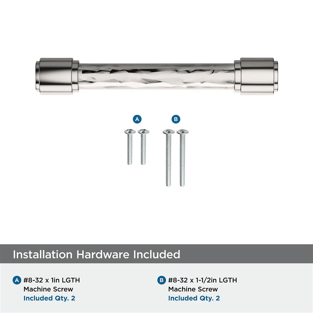 96mm Fairfax Cabinet Pull, Polished Nickel Alt 2 - Image