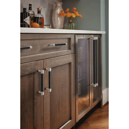 128mm Fairlane Cabinet Pull, Black Leather/Matte Black Alt 3 - Image