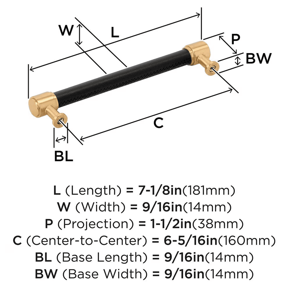160mm Fairlane Cabinet Pull, Cognac Leather/Satin Nickel Alt 1 - Image