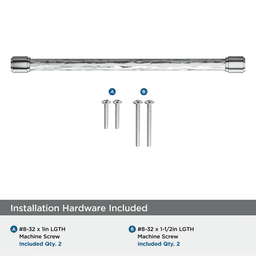 224mm Fairfax Cabinet Pull, Polished Chrome Alt 2 - Image