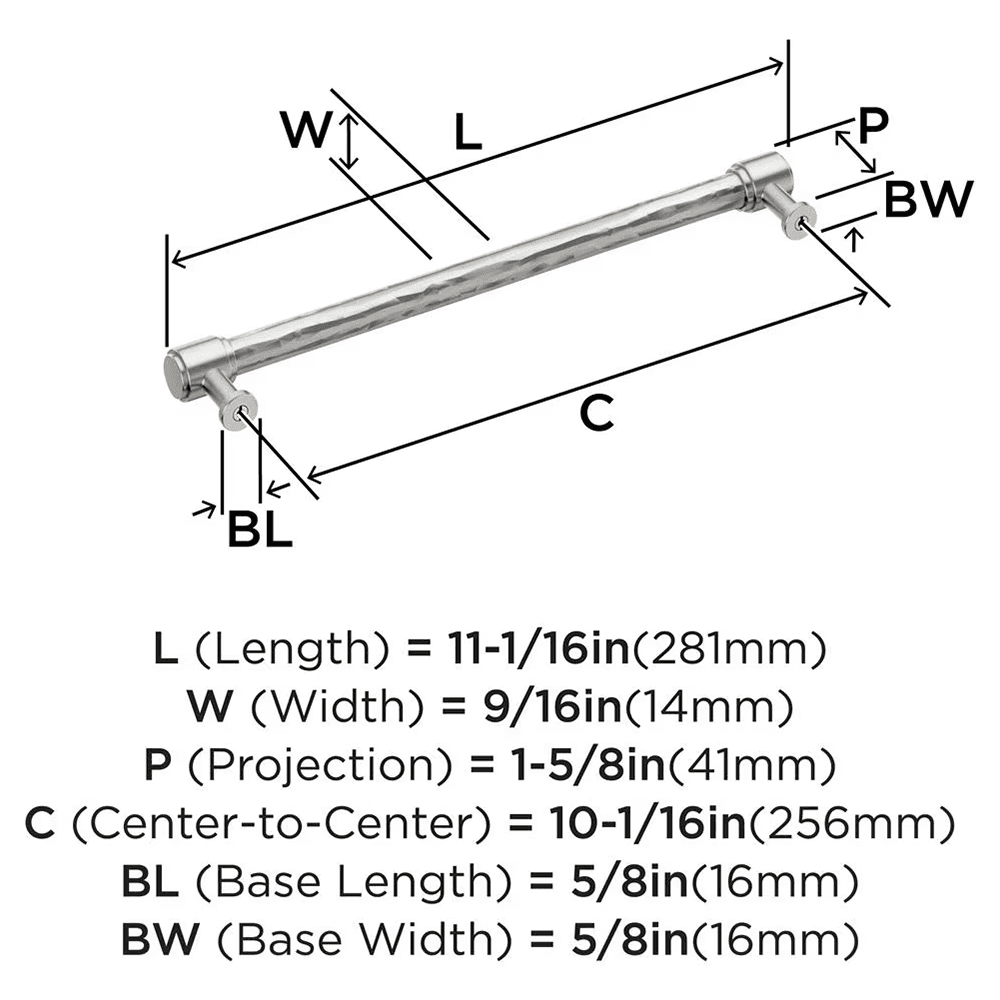 256mm Fairfax Cabinet Pull, Satin Nickel Alt 1 - Image
