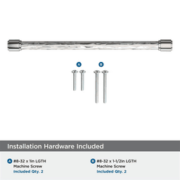 256mm Fairfax Cabinet Pull, Polished Nickel Alt 2 - Image