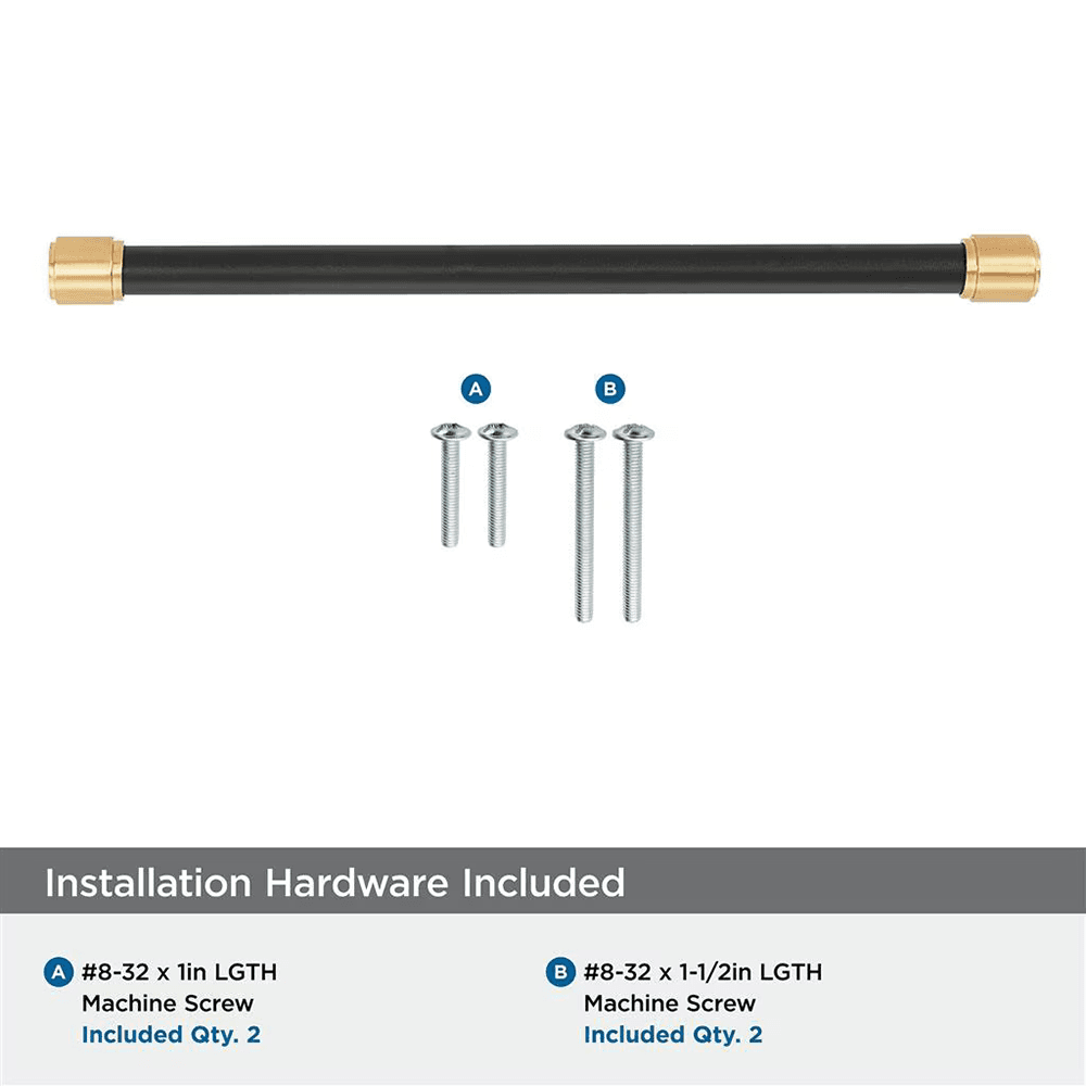 256mm Fairlane Cabinet Pull, Black Leather/Satin Nickel Alt 2 - Image