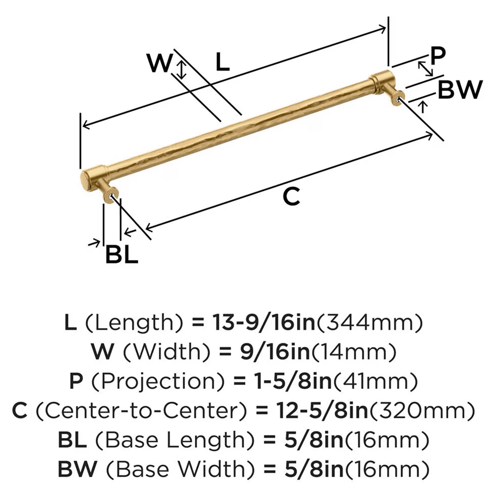 320mm Fairfax Cabinet Pull, Champagne Bronze Alt 1 - Image