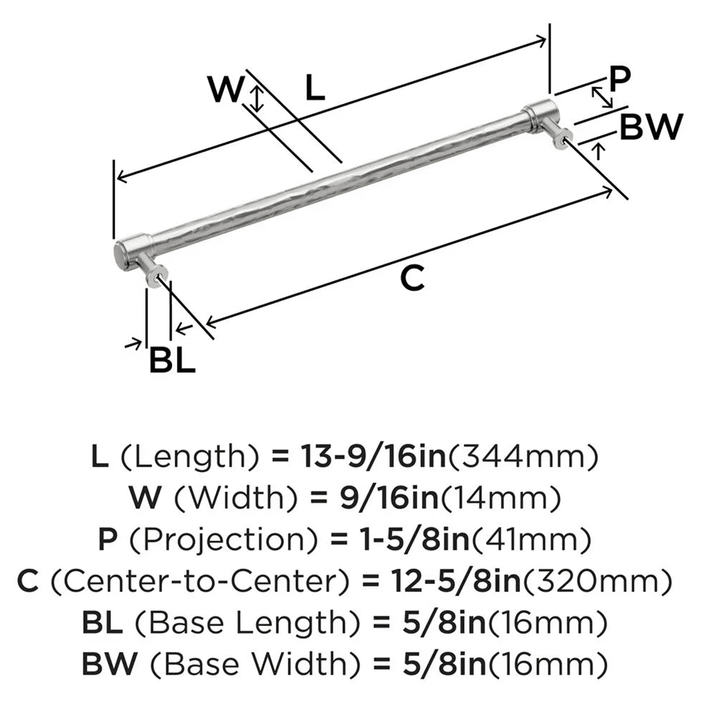 320mm Fairfax Cabinet Pull, Satin Nickel Alt 1 - Image