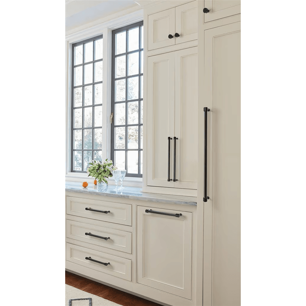 320mm Fairlane Cabinet Pull, Black Leather/Matte Black Alt 3 - Image