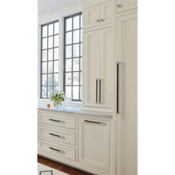 320mm Fairlane Cabinet Pull, Black Leather/Polished Nickel Alt 3 - Image