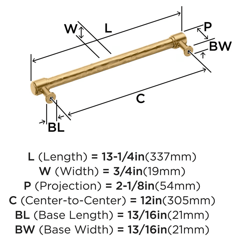 305mm Fairfax Appliance Pull, Champagne Bronze Alt 1 - Image