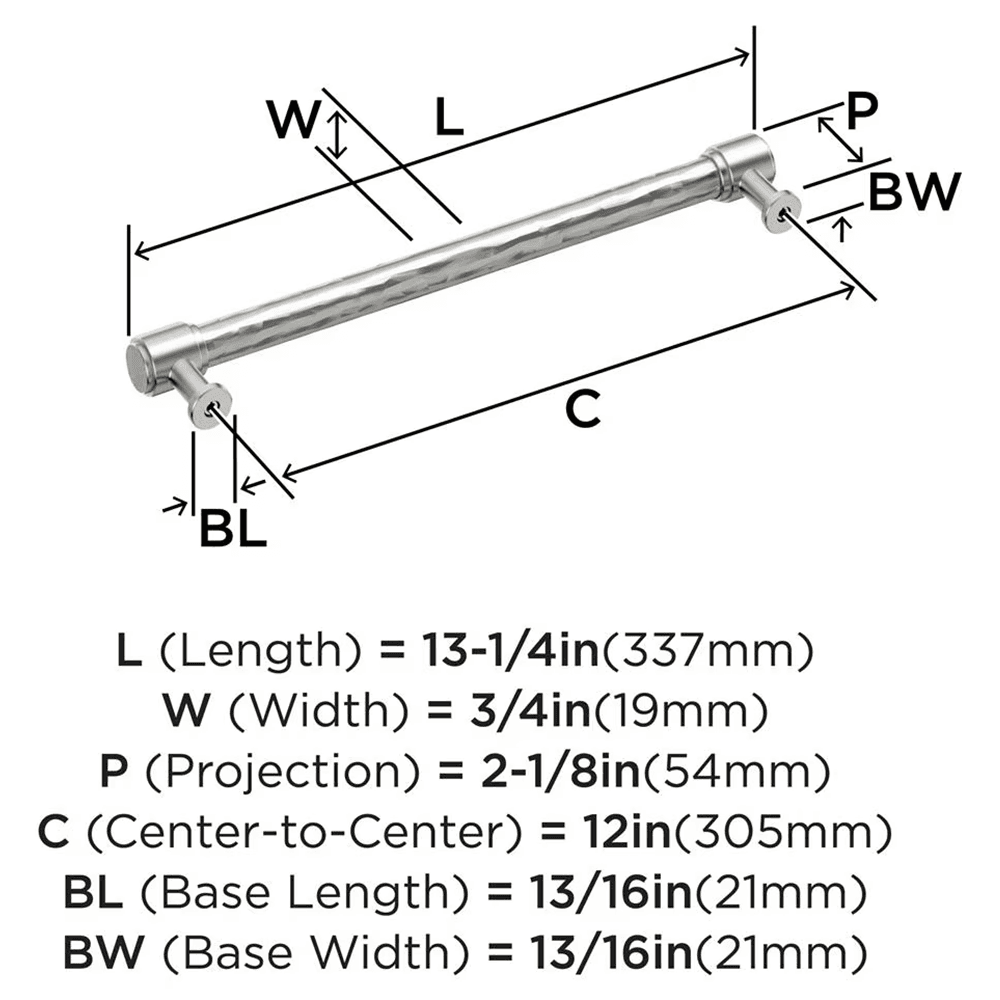 305mm Fairfax Appliance Pull, Satin Nickel Alt 1 - Image
