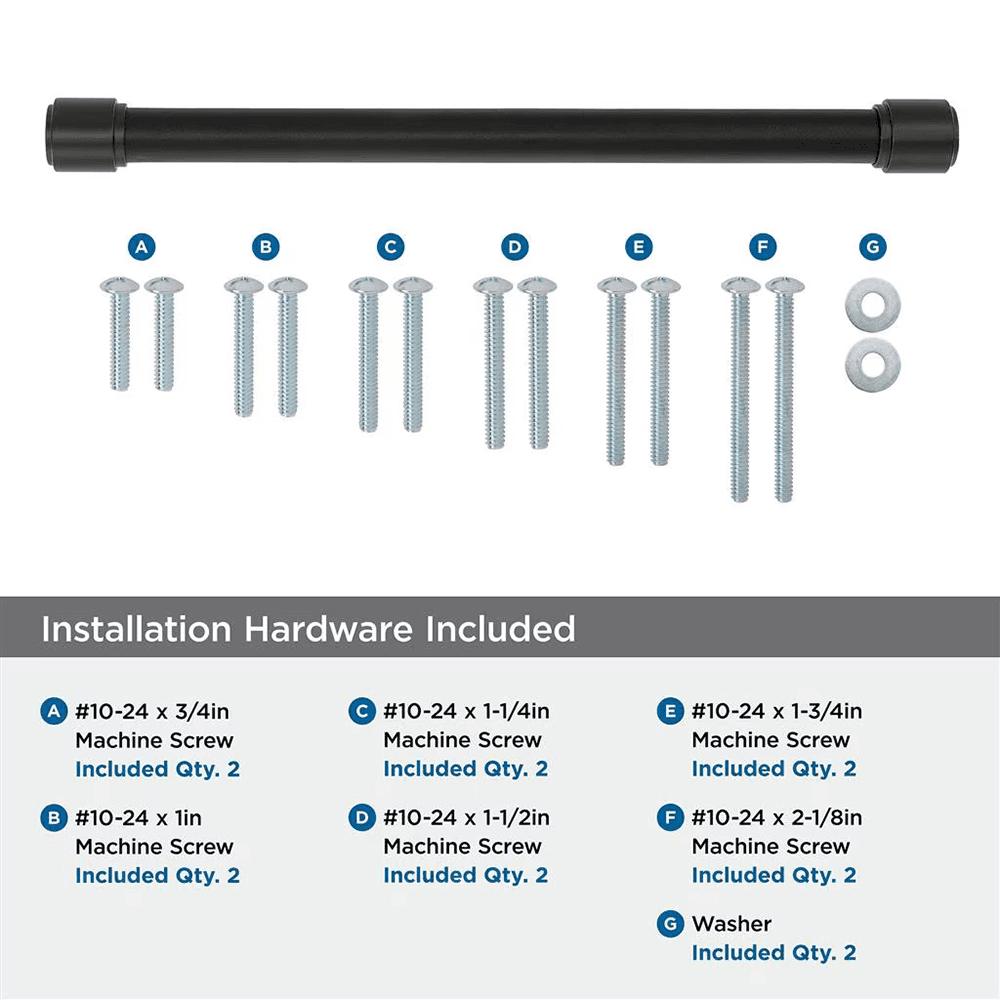 305mm Fairlane Appliance Pull, Black Leather/Matte Black Alt 2 - Image