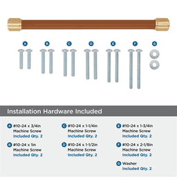 305mm Fairlane Appliance Pull, Cognac Leather/Champagne Bronze Alt 2 - Image