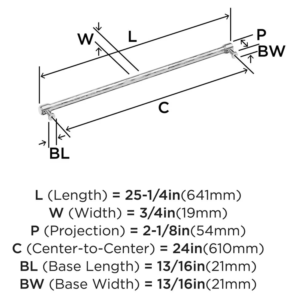 610mm Fairlane Appliance Pull, Cognac Leather/Champagne Bronze Alt 1 - Image