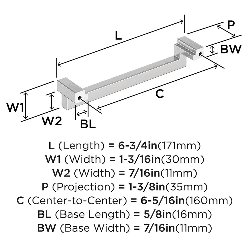 6-5/16" Rockhurst Cabinet Pull, Satin Nickel Alt 1 - Image