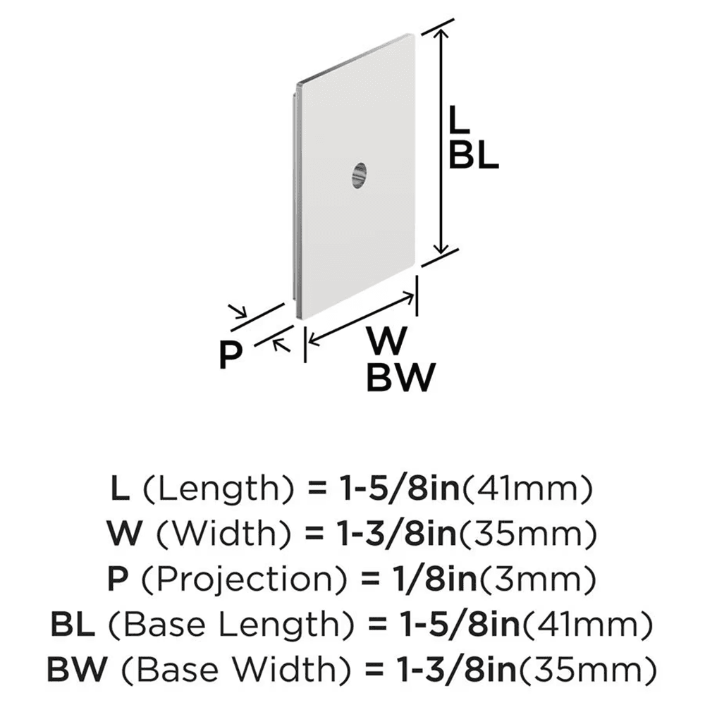 1-5/8" Maymont Knob Backplate, Polished Nickel Alt 1 - Image