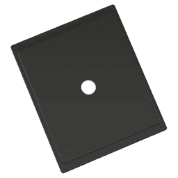 1-5/8" Maymont Knob Backplate, Matte Black Main - Image