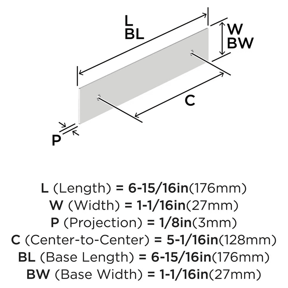 5-1/16" Maymont Pull Backplate, Satin Nickel Alt 1 - Image