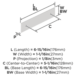 5-1/16" Maymont Pull Backplate, Satin Nickel Alt 1 - Image