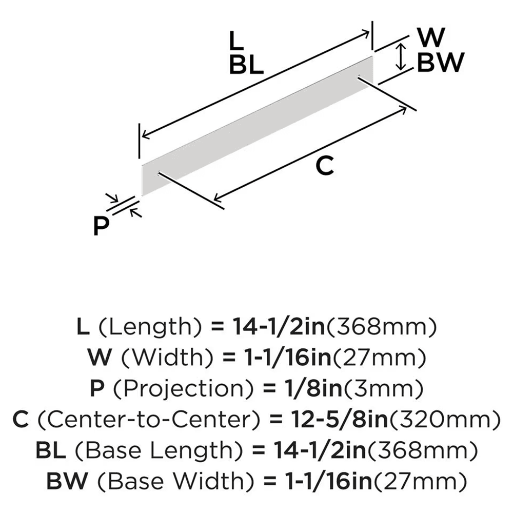 12-5/8" Maymont Pull Backplate, Oil-Rubbed Bronze Alt 1 - Image
