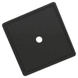 1-9/16" Thoreau Knob Backplate, Matte Black Main - Image