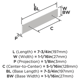 5-1/16" Thoreau Pull Backplate, Polished Chrome Alt 1 - Image