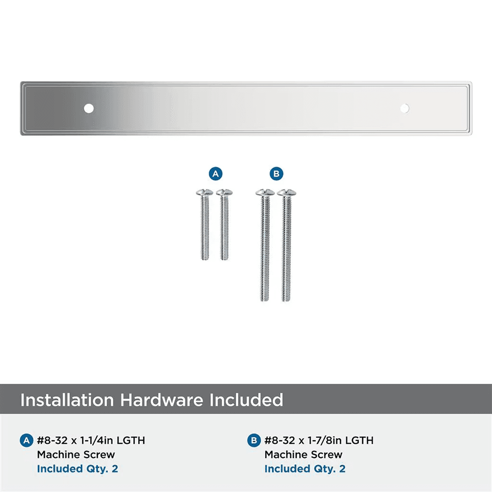 160mm Thoreau Rectangle Backplate, Polished Chrome Alt 2 - Image