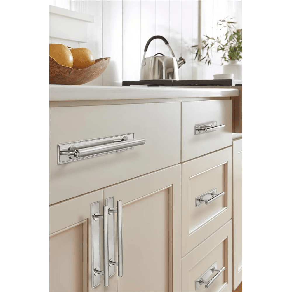 160mm Thoreau Rectangle Backplate, Polished Chrome Alt 3 - Image