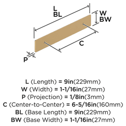 160mm Thoreau Rectangle Backplate, Champagne Bronze Alt 1 - Image