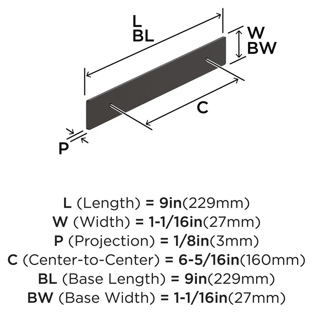 160mm Thoreau Rectangle Backplate, Oil-Rubbed Bronze Alt 1 - Image