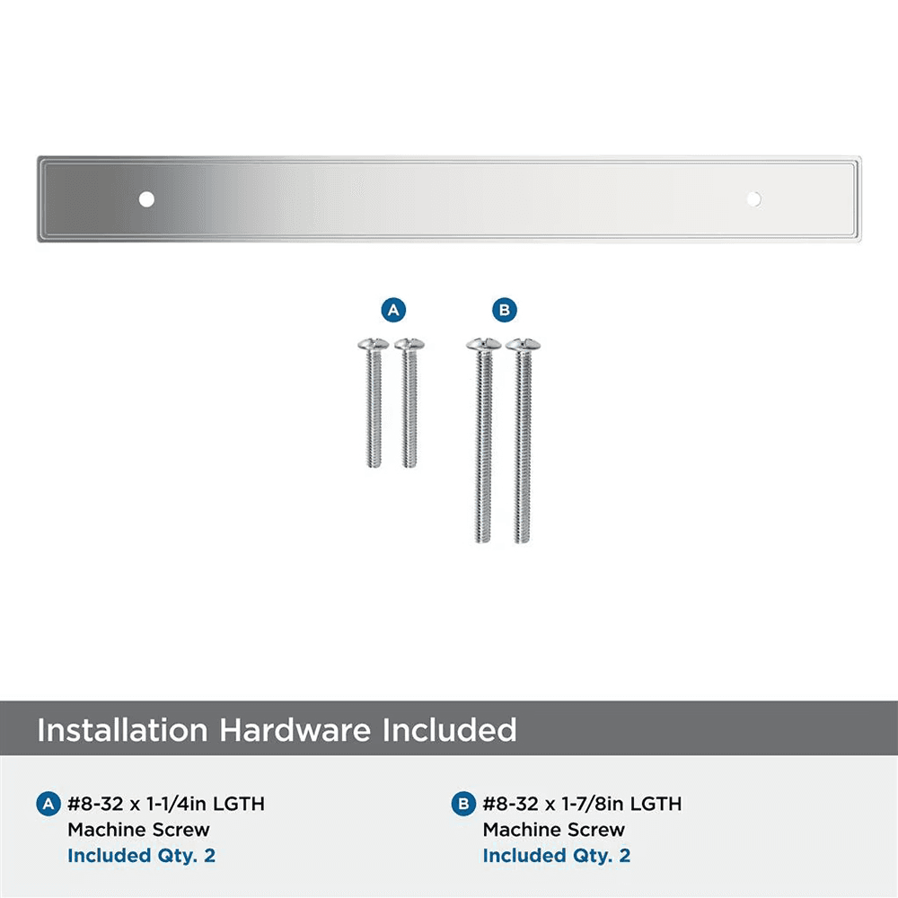 192mm Thoreau Rectangle Backplate, Polished Chrome Alt 2 - Image