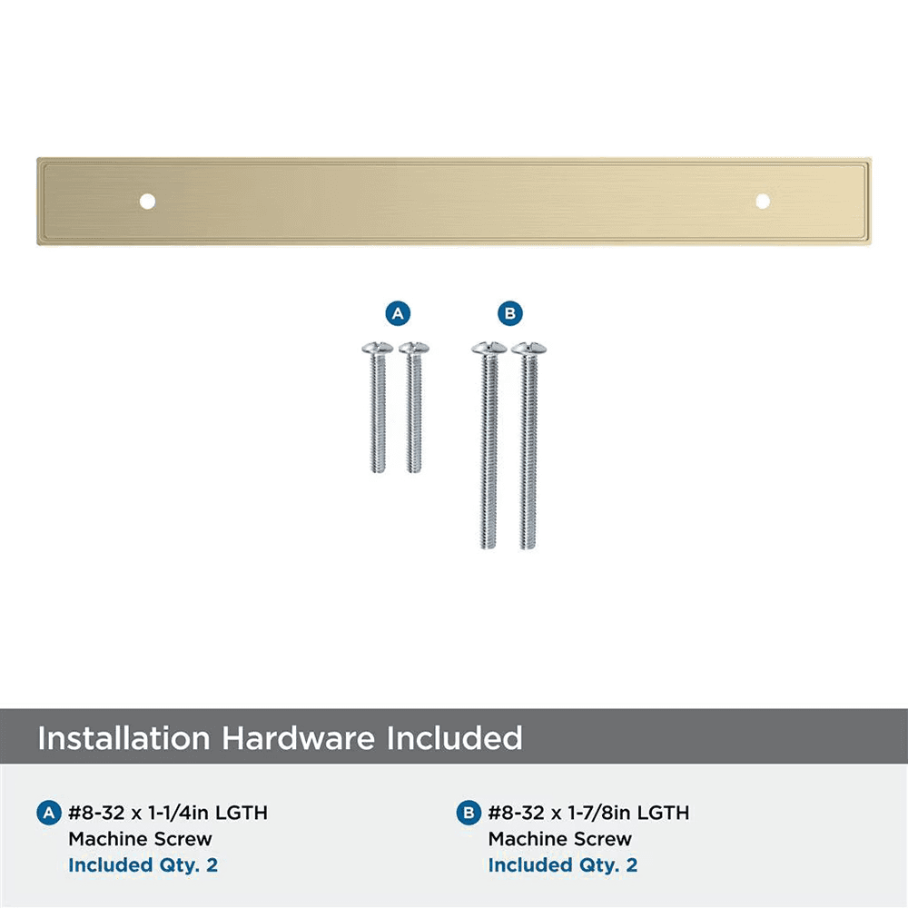 192mm Thoreau Rectangle Backplate, Golden Champagne Alt 2 - Image