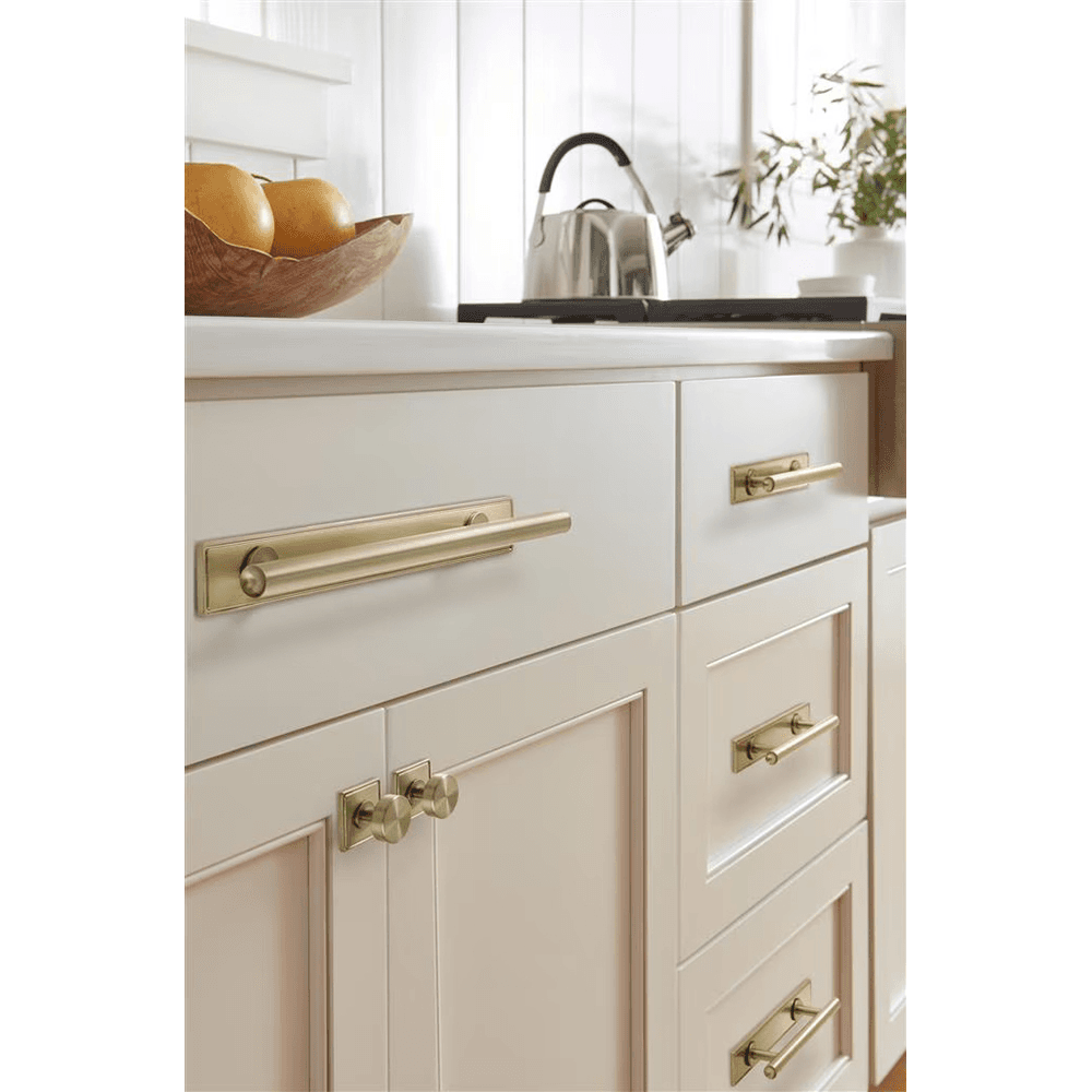 192mm Thoreau Rectangle Backplate, Golden Champagne Alt 3 - Image