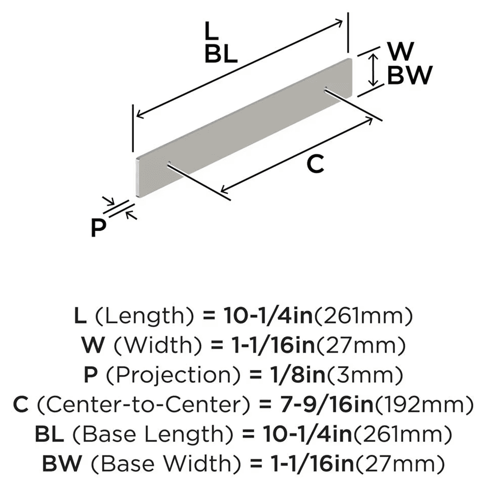 192mm Thoreau Rectangle Backplate, Satin Nickel Alt 1 - Image