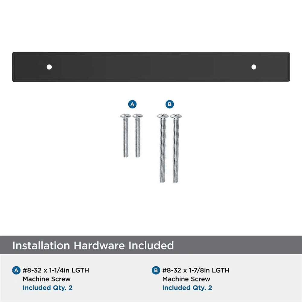 192mm Thoreau Rectangle Backplate, Matte Black Alt 2 - Image