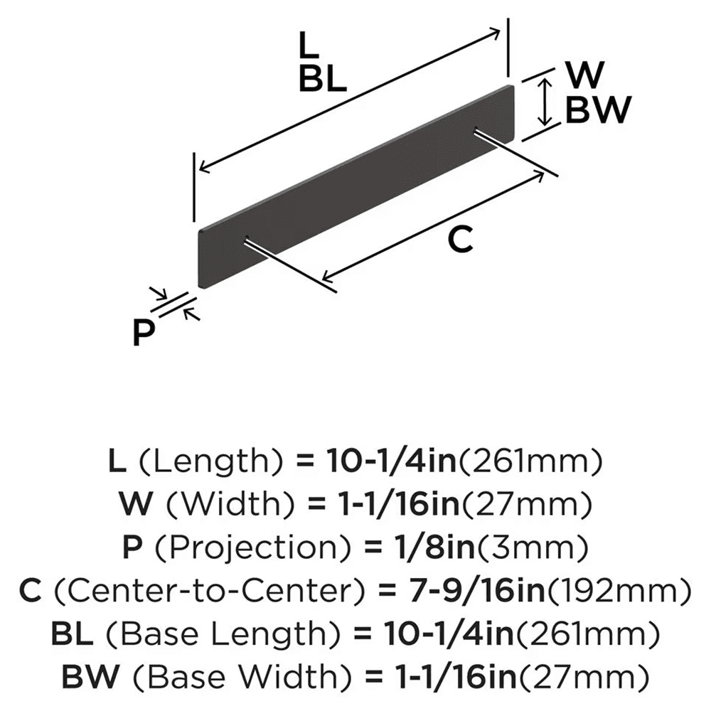 192mm Thoreau Rectangle Backplate, Oil-Rubbed Bronze Alt 1 - Image