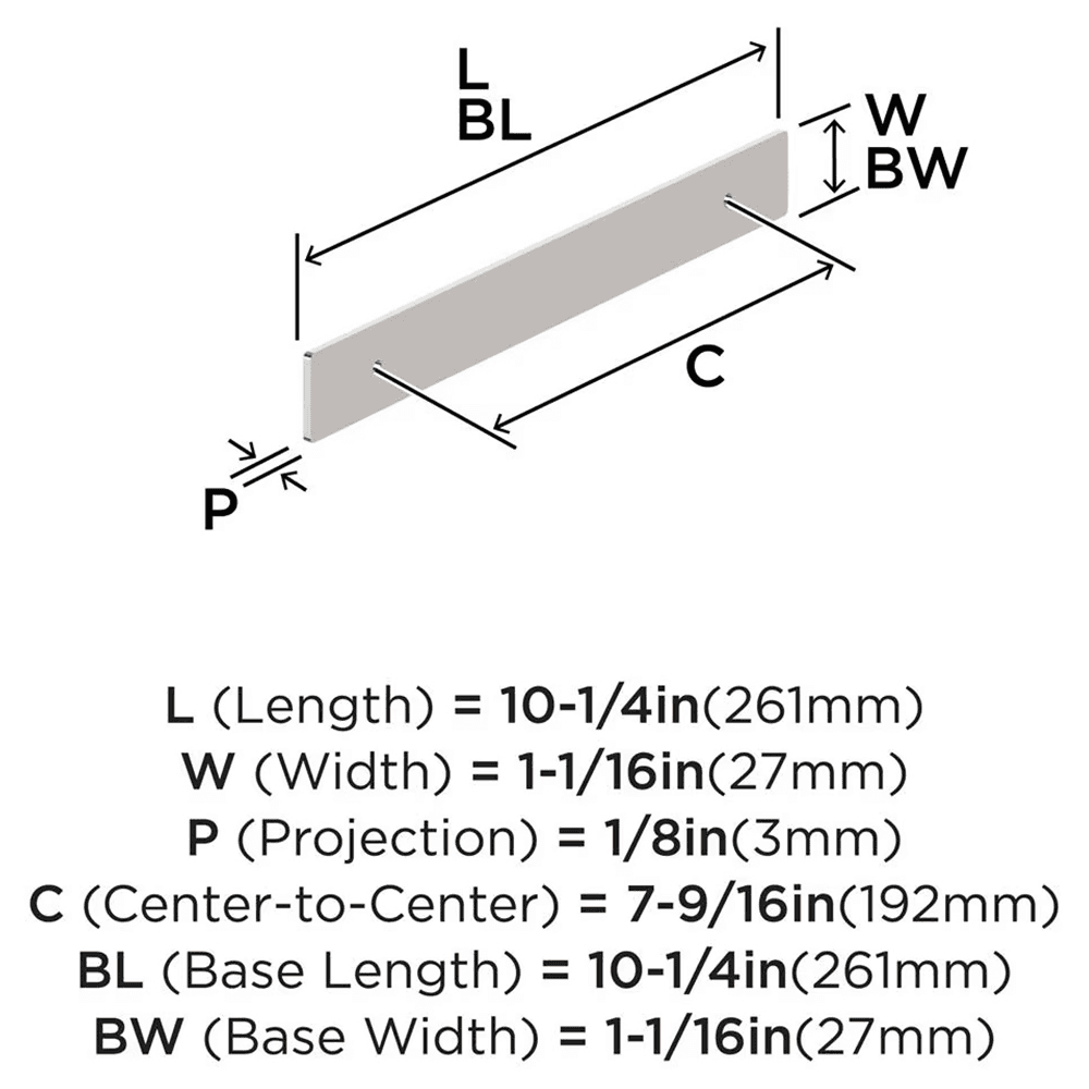 192mm Thoreau Rectangle Backplate, Polished Nickel Alt 1 - Image