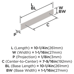 192mm Thoreau Rectangle Backplate, Polished Nickel Alt 1 - Image