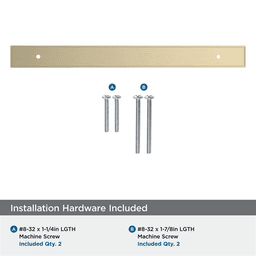 224mm Thoreau Rectangle Backplate, Golden Champagne Alt 2 - Image