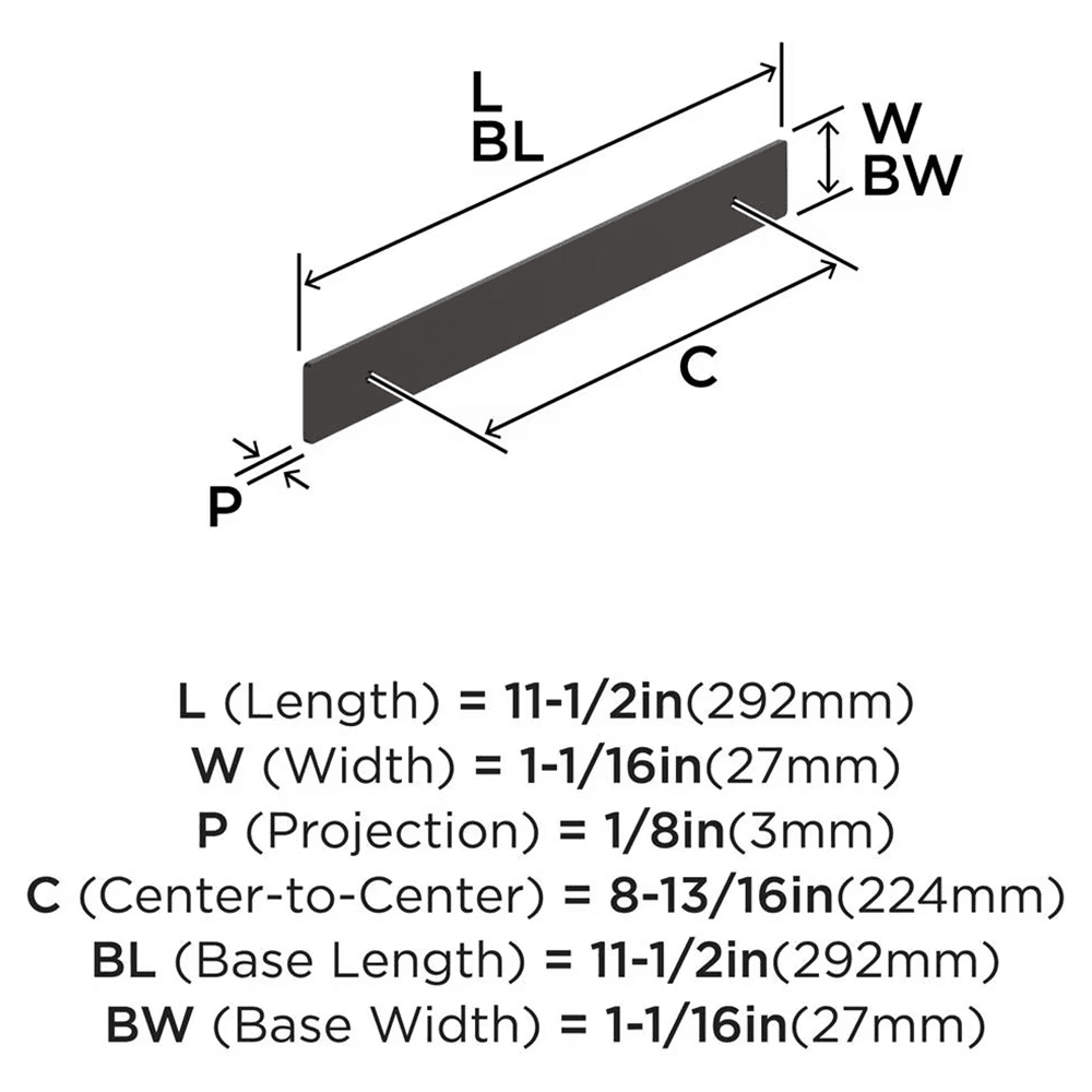 224mm Thoreau Rectangle Backplate, Oil-Rubbed Bronze Alt 1 - Image