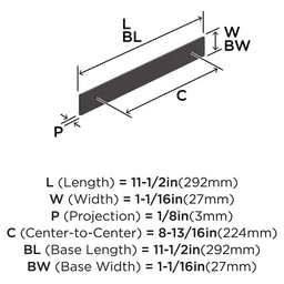 224mm Thoreau Rectangle Backplate, Oil-Rubbed Bronze Alt 1 - Image