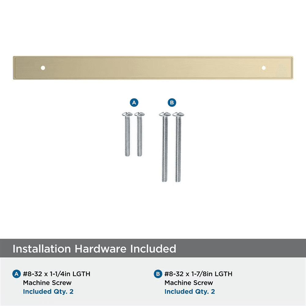 256mm Thoreau Rectangle Backplate, Golden Champagne Alt 2 - Image