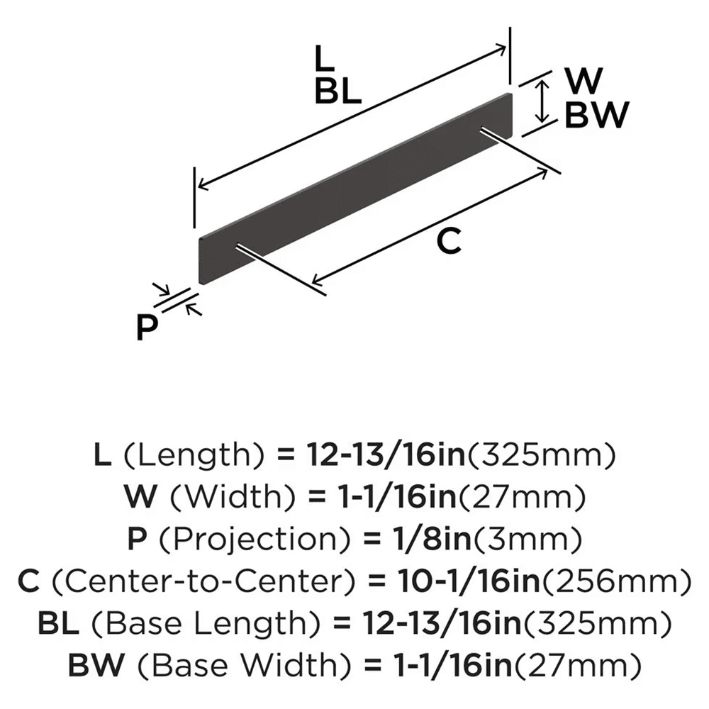 256mm Thoreau Rectangle Backplate, Oil-Rubbed Bronze Alt 1 - Image